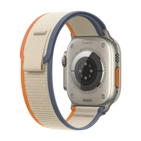 Apple Watch Ultra 2 GPS + Cellular Titanium | Bracelete Loop Trail Laranja/Bege - Medium / Large (49mm)|Apple|0194253830818