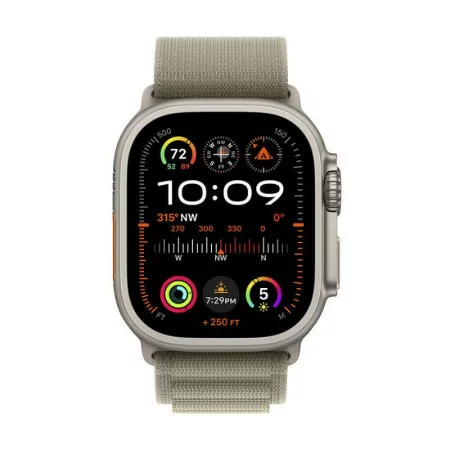 Apple Watch Ultra 2 GPS + Cellular Titanium | Bracelete Loop Alpine Azeitona - Small (49mm)|Apple|0194253829379