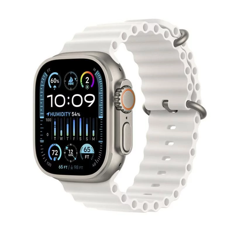 Apple Watch Ultra 2 GPS + Cellular Titanium | White Ocean Bracelet (49mm)