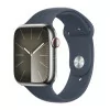 Apple Watch Series 9 GPS + Cellular Aço Inoxidável Prateado | Bracelete Sport Azul Trovoada - M/L (45mm)|Apple|0195949025389