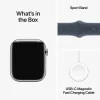 Apple Watch Series 9 GPS + Cellular Aço Inoxidável Prateado | Bracelete Sport Azul Trovoada - M/L (45mm)|Apple|0195949025389