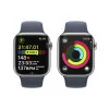 Apple Watch Series 9 GPS + Cellular Aço Inoxidável Prateado | Bracelete Sport Azul Trovoada - S/M (45mm)|Apple|0195949025273