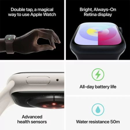 Apple Watch Series 9 GPS + Cellular Aço Inoxidável Grafite | Bracelete Loop Milanesa Grafite (41mm)|Apple|0195949023729