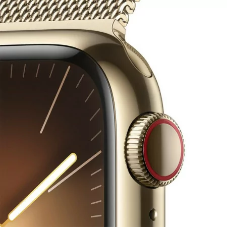 Apple Watch Series 9 GPS + Cellular Aço Inoxidável Dourado | Bracelete Loop Milanesa Dourado (41mm)|Apple|0195949023392