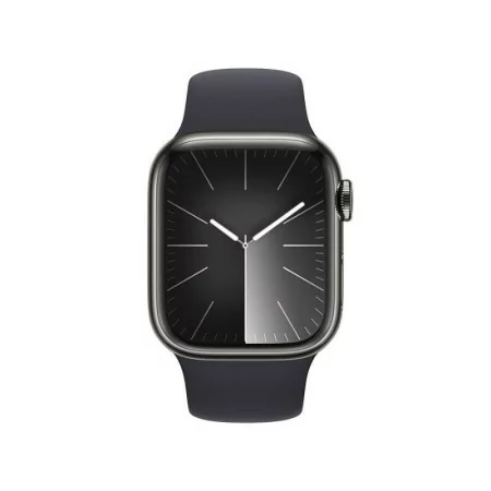 Apple Watch Series 9 GPS + Cellular Aço Inoxidável Grafite | Bracelete Sport Meia-Noite M/L (41mm)|Apple|0195949023613