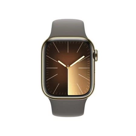 Apple Watch Series 9 GPS + Cellular Aço Inoxidável Dourado | Bracelete Sport Barro - M/L (41mm)|Apple|0195949023286