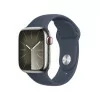 Apple Watch Series 9 GPS + Cellular Aço Inoxidável Prateado | Bracelete Sport Azul Trovoada - M/L (41mm)|Apple|0195949022951