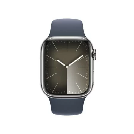 Apple Watch Series 9 GPS + Cellular Aço Inoxidável Prateado | Bracelete Sport Azul Trovoada - S/M (41mm)|Apple|0195949022845