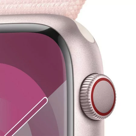 Apple Watch Series 9 GPS + Cellular Alumínio Rosa | Bracelete Sport Loop Rosa Claro (45mm)|Apple|0195949025167