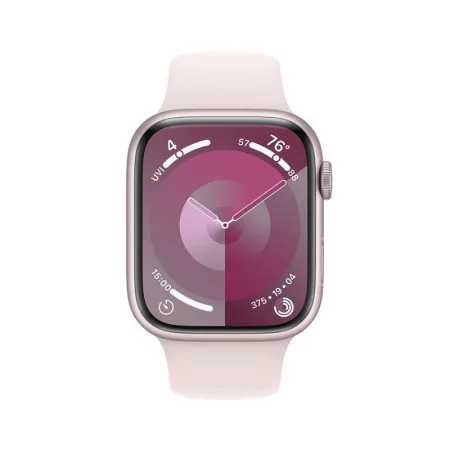 Apple Watch Series 9 GPS + Cellular Alumínio Rosa | Bracelete Sport Rosa Claro - M/L (45mm)|Apple|0195949025051