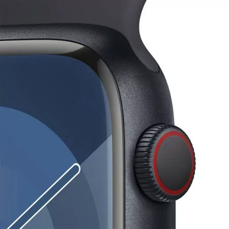 Apple Watch Series 9 GPS + Cellular Midnight Aluminum | Midnight Sport Bracelet - M/L (45mm)