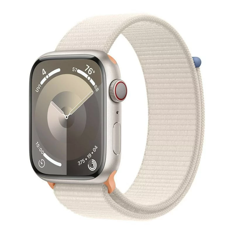 Apple Watch Series 9 GPS + Cellular Alumínio Luz das Estrelas | Bracelete Sport Luz das Estrelas - S/M (45mm)|Apple|0195949023958