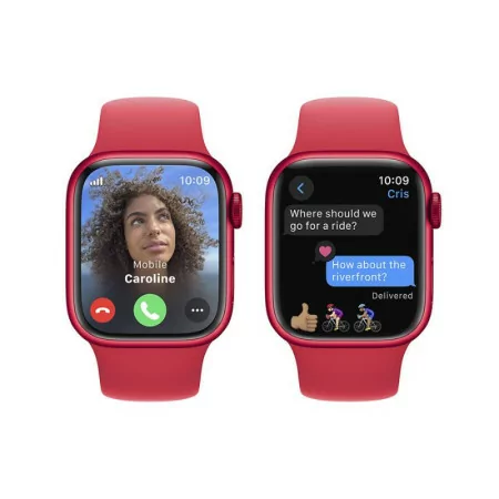 Apple Watch Series 9 GPS + Cellular Alumínio Red | Bracelete Sport Red - S/M (41mm)|Apple|0195949028168