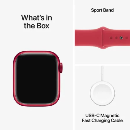 Apple Watch Series 9 GPS + Cellular Alumínio Red | Bracelete Sport Red - S/M (41mm)|Apple|0195949028168