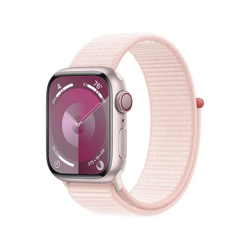 Apple Watch Series 9 GPS + Cellular Alumínio Rosa | Bracelete Sport Loop Rosa Claro (41mm)|Apple|0195949022739 Apple Watch Series 9 GPS + Cellular Alumínio Rosa | Bracelete Sport Loop Rosa Claro (41mm)|Apple|0195949022739