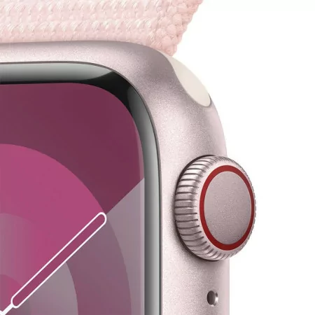 Apple Watch Series 9 GPS + Cellular Alumínio Rosa | Bracelete Sport Loop Rosa Claro (41mm)|Apple|0195949022739