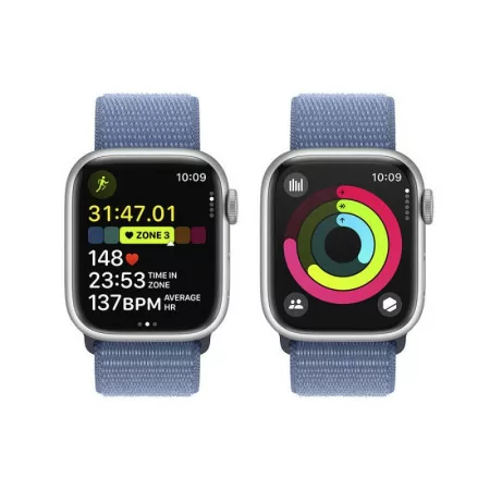 Apple Watch Series 9 GPS + Cellular Alumínio Prateado | Bracelete Sport Loop Azul Inverno (41mm)|Apple|0195949022401
