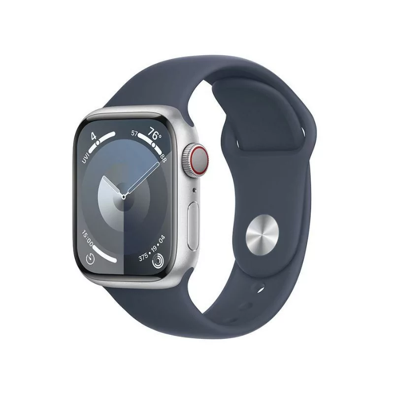 Apple Watch Series 9 GPS + Cellular Alumínio Prateado | Bracelete Sport Azul Trovoada - M/L (41mm)|Apple|0195949022296 Apple Watch Series 9 GPS + Cellular Alumínio Prateado | Bracelete Sport Azul Trovoada - M/L (41mm)|Apple|0195949022296