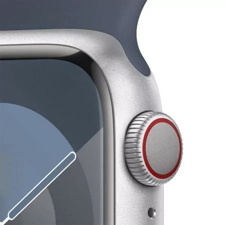 Apple Watch Series 9 GPS + Cellular Alumínio Prateado | Bracelete Sport Azul Trovoada - S/M (41mm)|Apple|0195949022180