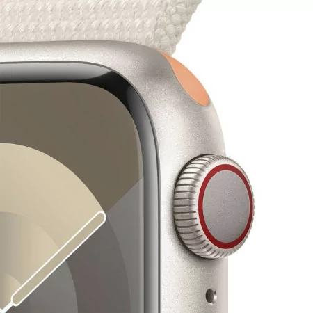 Apple Watch Series 9 GPS + Cellular Aluminum Starlight | Starlight Sport Bracelet - M/L (41mm)