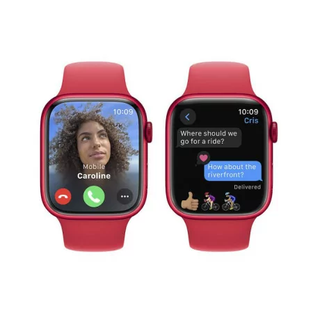 Apple Watch Series 9 GPS Alumínio Red | Bracelete Sport Red - S/M (45mm)|Apple|0195949033230