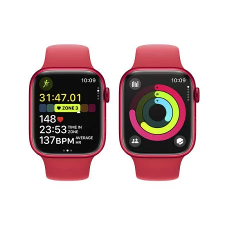 Apple Watch Series 9 GPS Alumínio Red | Bracelete Sport Red - S/M (45mm)|Apple|0195949033230