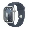 Apple Watch Series 9 GPS Aluminum Silver | Trovoada Blue Sport Strap - M/L (45mm)