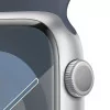 Apple Watch Series 9 GPS Aluminum Silver | Trovoada Blue Sport Strap - M/L (45mm)