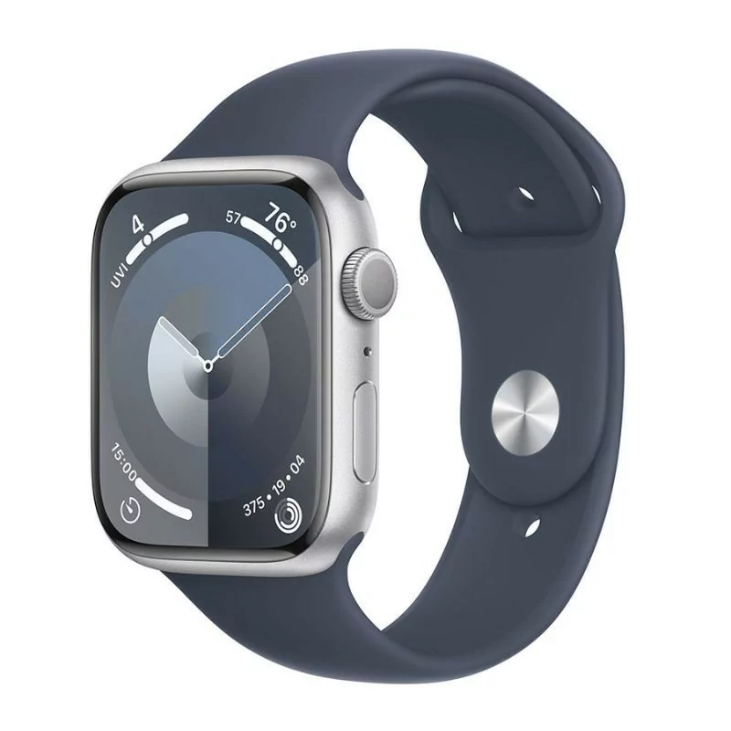 Apple Watch Series 9 GPS Alumínio Prateado | Bracelete Sport Azul Trovoada - S/M (45mm)|Apple|0195949031472 Apple Watch Series 9 GPS Alumínio Prateado | Bracelete Sport Azul Trovoada - S/M (45mm)|Apple|0195949031472