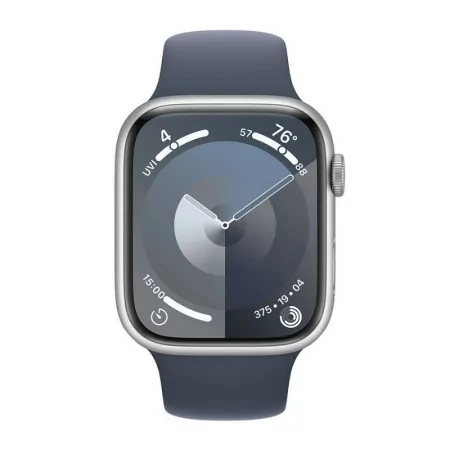 Apple Watch Series 9 GPS Alumínio Prateado | Bracelete Sport Azul Trovoada - S/M (45mm)|Apple|0195949031472