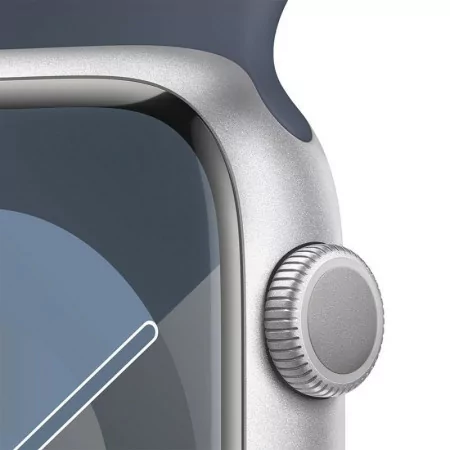 Apple Watch Series 9 GPS Alumínio Prateado | Bracelete Sport Azul Trovoada - S/M (45mm)|Apple|0195949031472