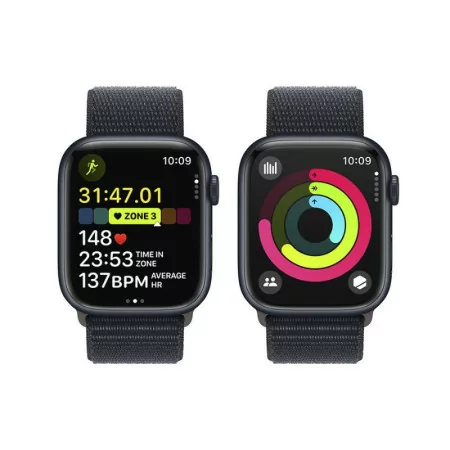 Apple Watch Series 9 GPS Alumínio Meia-Noite | Bracelete Sport Loop Meia-Noite (45mm)|Apple|0195949031366