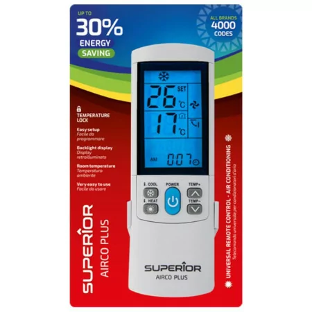 Comando Ar Condicionado AirCo Plus - Universal Programável|Superior Electronics|8054242080094