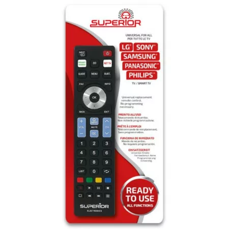 Superior Electronics Ready5 Remote - LG / Samsung / Sony / Philips / Panasonic