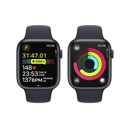 Apple Watch Series 9 GPS Alumínio Meia-Noite | Bracelete Sport Meia-Noite - S/M (45mm)|Apple|0195949031144