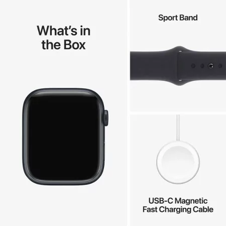 Apple Watch Series 9 GPS Alumínio Meia-Noite | Bracelete Sport Meia-Noite - S/M (45mm)|Apple|0195949031144