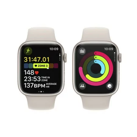 Apple Watch Series 9 GPS Alumínio Luz das Estrelas | Bracelete Sport Luz das Estrelas - M/L (45mm)|Apple|0195949030925