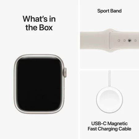 Apple Watch Series 9 GPS Alumínio Luz das Estrelas | Bracelete Sport Luz das Estrelas - M/L (45mm)|Apple|0195949030925