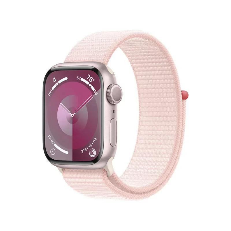 Apple Watch Series 9 GPS Alumínio Rosa| Bracelete Sport Loop Rosa Claro (41mm)|Apple|0195949030703