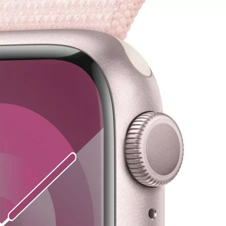 Apple Watch Series 9 GPS Alumínio Rosa| Bracelete Sport Loop Rosa Claro (41mm)|Apple|0195949030703