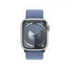 Apple Watch Series 9 GPS Aluminum Silver | Winter Blue Sport Loop Bracelet (41mm)