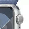 Apple Watch Series 9 GPS Aluminum Silver | Winter Blue Sport Loop Bracelet (41mm)