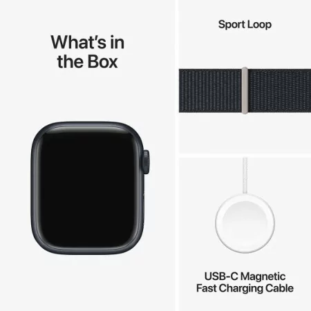 Apple Watch Series 9 GPS Alumínio Meia-Noite | Bracelete Sport Loop Meia-Noite (41mm)|Apple|0195949030048