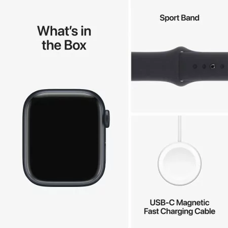 Apple Watch Series 9 GPS Alumínio Meia-Noite | Bracelete Sport Meia-Noite - S/M (41mm)|Apple|0195949029820