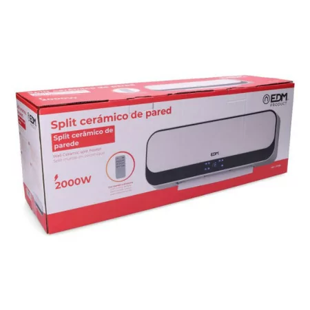 Calefactor Split de Parede EDM - LED - 2000W - Blanco - 07188