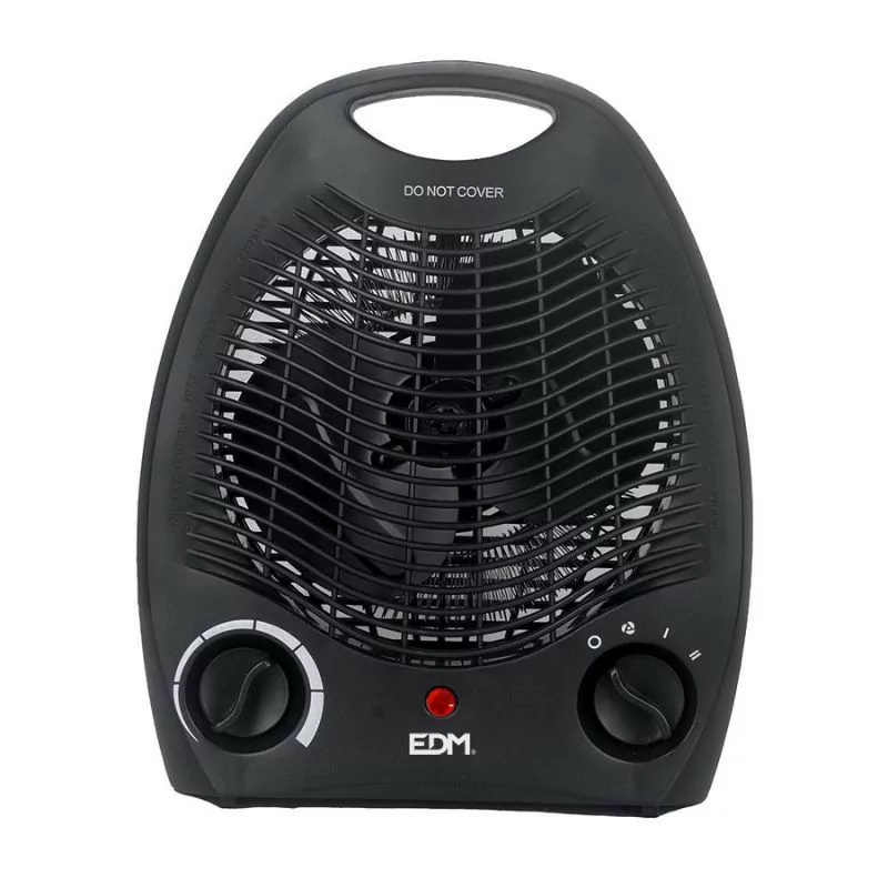Calefactor de Mesa EDM - Vertical - 2000W 50Hz - Negro - 07220 Calefactor de Mesa EDM - Vertical - 2000W 50Hz - Negro - 07220