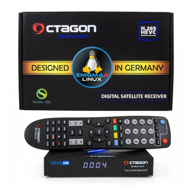 Octagon SFX6018 - S2+IP - HD - H.265 HEVC - 1xDVB-S2 - E2 Linux|Octagon|4260189999366 Octagon SFX6018 - S2+IP - HD - H.265 HEVC - 1xDVB-S2 - E2 Linux|Octagon|4260189999366