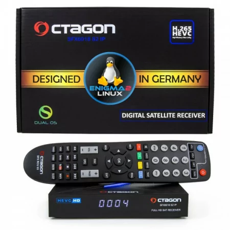 Octagon SFX6018 - S2+IP - HD - H.265 HEVC - 1xDVB-S2 - E2 Linux|Octagon|4260189999366