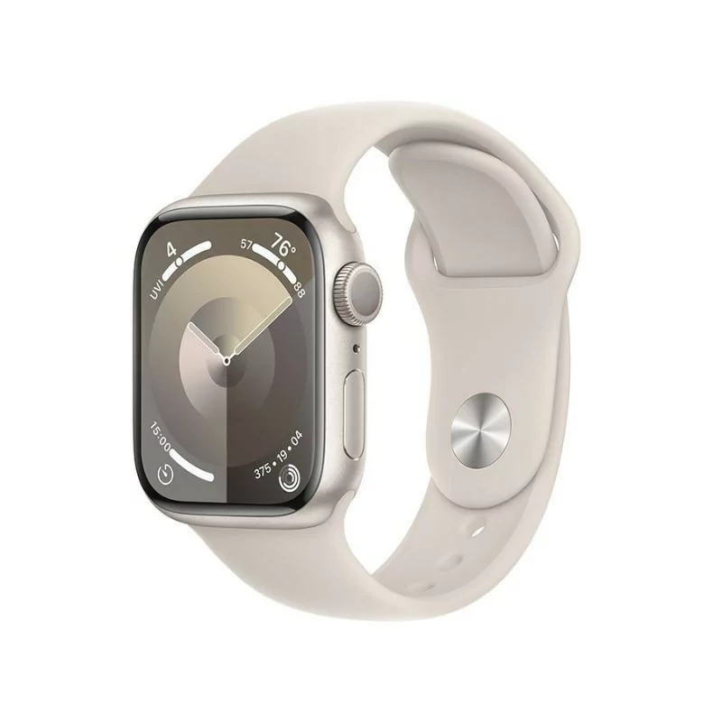 Apple Watch Series 9 GPS Alumínio Luz das Estrelas | Bracelete Sport Luz das Estrelas - S/M (41mm)|Apple|0195949029493 Apple Watch Series 9 GPS Alumínio Luz das Estrelas | Bracelete Sport Luz das Estrelas - S/M (41mm)|Apple|0195949029493