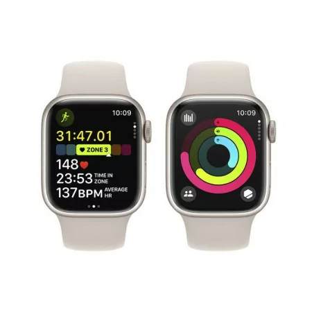 Apple Watch Series 9 GPS Alumínio Luz das Estrelas | Bracelete Sport Luz das Estrelas - M/L (41mm)|Apple|0195949029608